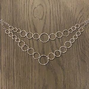 Silver hooped necklace